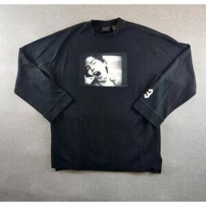 Rihanna x Puma x Fenty‎ Felt Feel Black Graphic Shirt Wide Cuff Size M Oversized